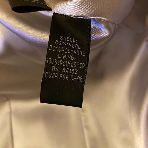 EUC ST. JOHN GREY/LIGHT BLUE PEA COAT - Picture 10 of 10